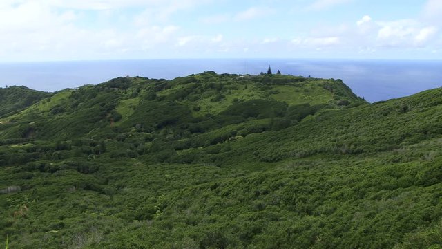 Pitcairn island panoramic view Pacific ocean