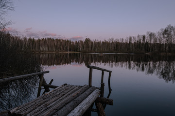 Obraz na płótnie Canvas Forest lake