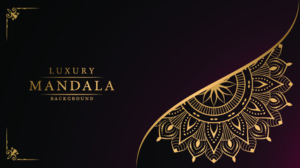 

Luxury mandala background with golden arabesque pattern arabic 
islamic east style.decorative mandala for print, poster, cover, 
brochure, flyer, banner.
