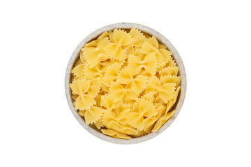 Eine Schale voller Schleifennudeln