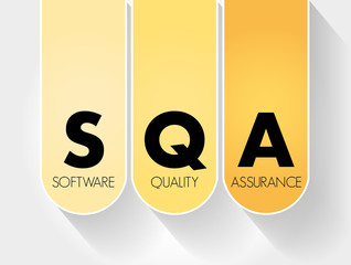 SQA - Software Quality Assurance acronym, business concept background