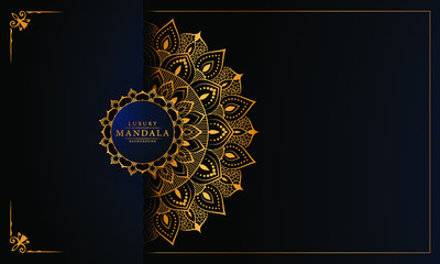 Abstract luxury ornamental mandala design background  with 
arabesque pattern arabic islamic east style.