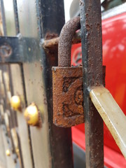 old rusty lock