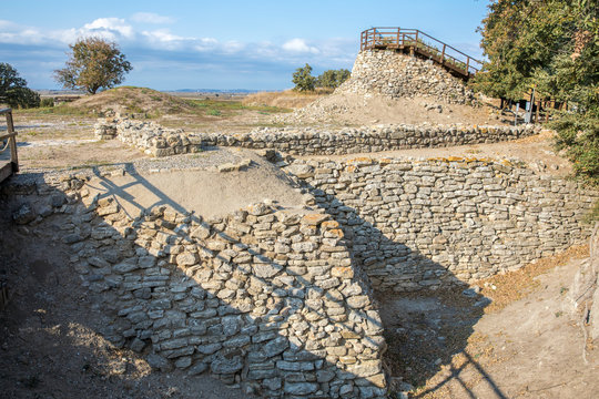 The ruins of the ancient city of Troy in Turkey.