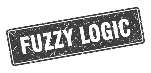 fuzzy logic stamp. fuzzy logic vintage black label. Sign