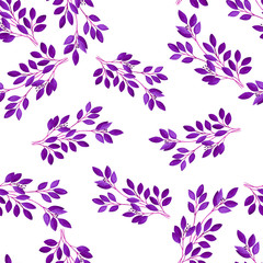 Pattern of purple branches and leaves