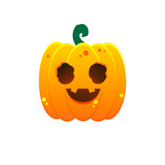 halloween pumpkin isolated on white