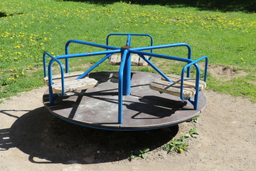 children's carousel at the children's playground