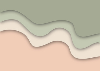 Abstract background soft natural tones cut out paper