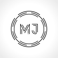 Initial MJ letter Logo Design vector Template. Abstract Letter MJ logo Design