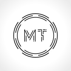 Initial MT letter Logo Design vector Template. Abstract Letter MT logo Design