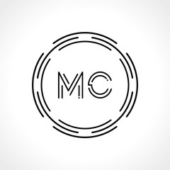 Initial MC letter Logo Design vector Template. Abstract Letter MC logo Design