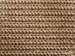 Full frame light brown color wool knitting pattern