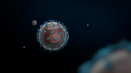 Ilustración minimalista de virus. Del nuevo Coronavirus también conocido como Covid 19 que causa la pandemia 2020. © Jacome