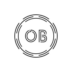 Initial Monogram Letter OB Logo Design Vector Template. Digital Technology OB Letter Logo Design