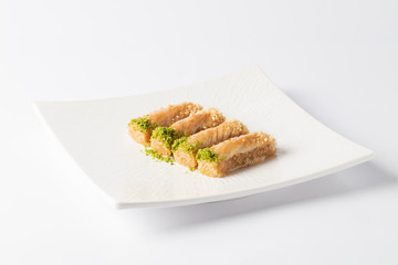 hazelnut, walnut, pistachio turkish style baklava 