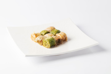 hazelnut, walnut, pistachio turkish style baklava 