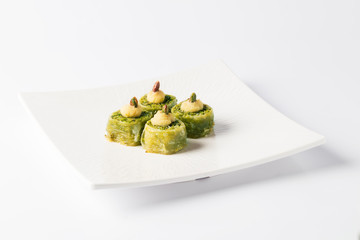 hazelnut, walnut, pistachio turkish style baklava 