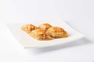 hazelnut, walnut, pistachio turkish style baklava 