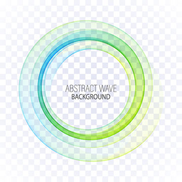 Abstract blue, green swirl circle bright background. Vector illustration for you modern design. Round frame or banner
