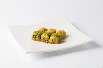hazelnut, walnut, pistachio turkish style baklava 