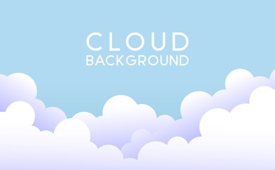 Blue sky with cloud background vector