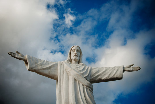 Cristo Blanco Spanish for white Christ, Cusco, Peru, South America