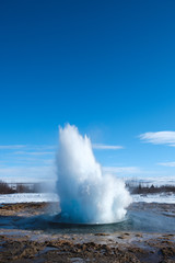 Erupting Geysir, Golden Circle, Iceland