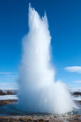 Erupting Geysir, Golden Circle, Iceland