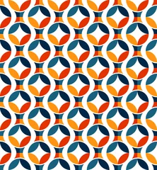 Foto op Plexiglas Retro stijl Retro naadloos patroon - kleurrijk nostalgisch achtergrondontwerp