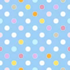 Lichtdoorlatende gordijnen Polka dot Naadloos stippenpatroon met kleurrijke achtergrond