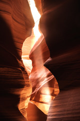 Rays of light in Antelope canyon