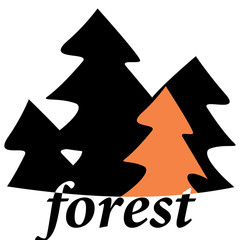 FOREST LOGO DESIGN ILUSTRATION NATURE LANDSCAPE