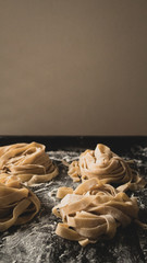 Fresh spaghetti nest