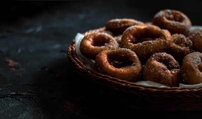 Homemade doughnuts on the plate
