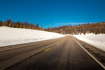 Beautiful road trip with stunning view