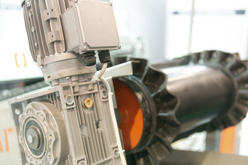 Belt conveyor for sorting garbage. Conveyor belt for waste separation.