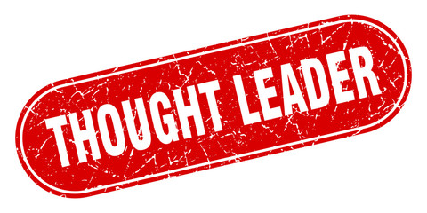 thought leader sign. thought leader grunge red stamp. Label