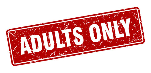 adults only stamp. adults only vintage red label. Sign