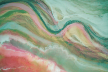 Resinart closeup of the painting. Colorful abstract painting background. Highly-textured paint. High quality details. resin stains. Applicable for design cover, annual report, invitation, flyer.