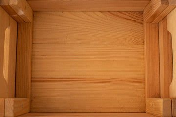 empty wooden box