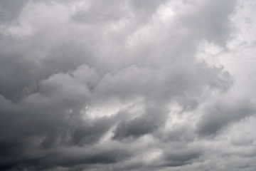 Dark storm sky with light part, overcast sky