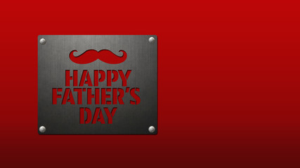 Happy Father's Day text and hipster mustache punched into  with background with copy space. Ideal for social media promotion, email or website graphic.