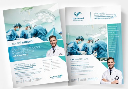 Blue & White Medical Poster for Hospitals