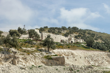 Fototapeta na wymiar Arab village on a hill
