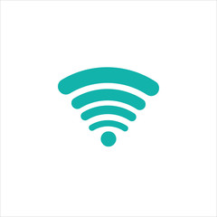 Wi-Fi network icon. Logo. Illustration. Isolated Illustration. Blue on white background. EPS Illustration. White background.