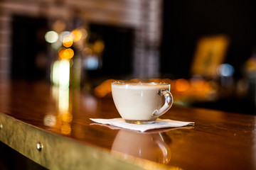 Cup of coffee on the counter