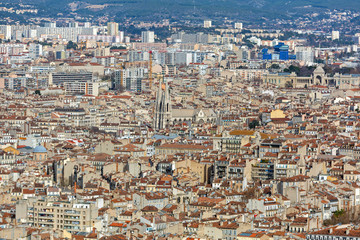 Aerial Marseille City France