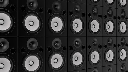 Black and White Speaker Wall Background 01