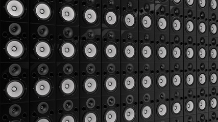 Black and White Speaker Wall Background 02